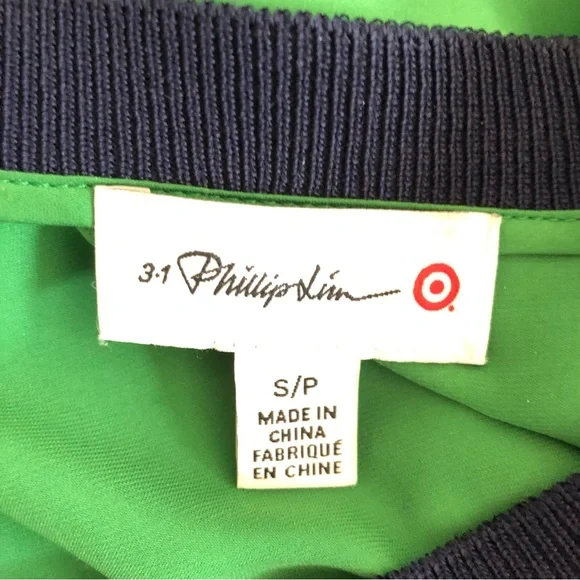 3.1 Phillip Lim For Target Green Blue Long Sleeves Shirt Top S/P - Picture 4 of 8